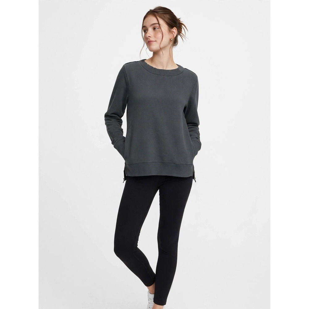 Nancy Rose Performance Womens Sweater 2 Gray Pullover Athleisure Gym Training